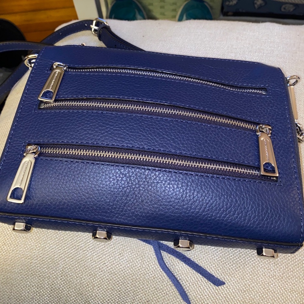 Rebecca Minkoff navy zip Crossbody